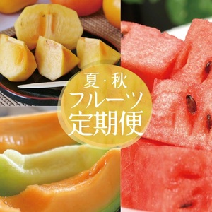 SE0505　【3回定期便】自然の恵み　夏・秋フルーツ定期便2026 (小玉スイカ、彩りメロン［青肉・赤肉］、柿)