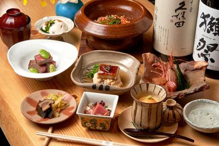 四季割烹コース ペアお食事券（飲み放題付き）[和食割烹 やまぼうし]
