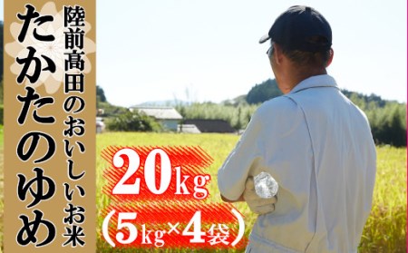 令和7年産 白米 20kg 品種 たかたのゆめ 陸前高田市 オリジナル ブランド米 冷めてもおいしい