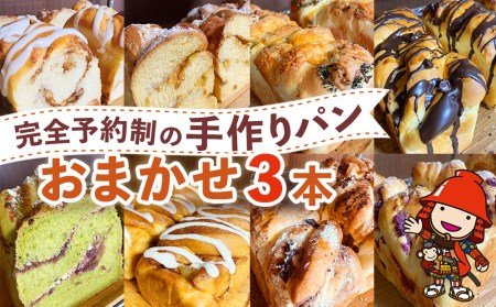 完全予約制！素材にこだわった手作りパンセット おまかせ 3本セット | パン 手作り 手作りパン ベーカリー 焼き菓子 ブレッド 冷凍 国産 大分県 中津市
