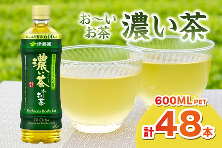 お～いお茶 濃い茶PET 600ml 24本入り×2ケース 計48本 ドリンク 飲料 セット ペットボトル 濃い茶 伊藤園 備蓄 新生活 応援 準備 【114_2076】