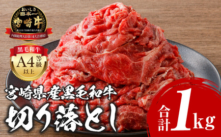 牛肉 宮崎牛 切り落とし 1kg 牛肉