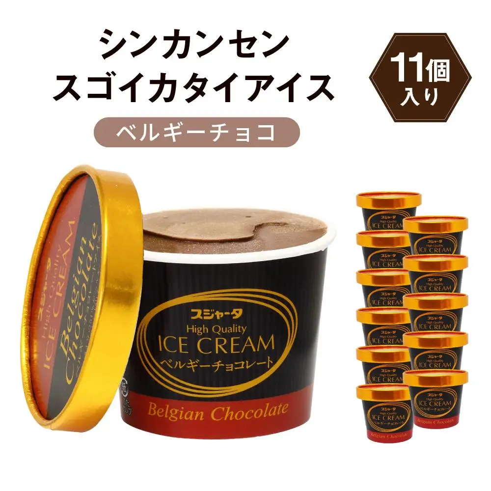 シンカンセンスゴイカタイアイス　ベルギーチョコ 11個 