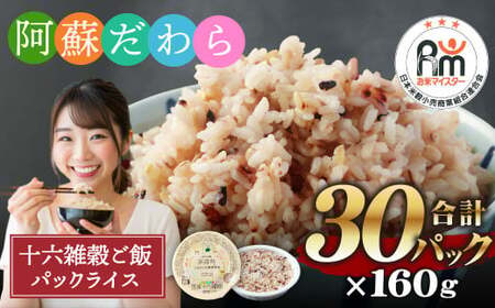 阿蘇だわら 十六雑穀ごはん パックライス 160g×30パック 国産 お米 米