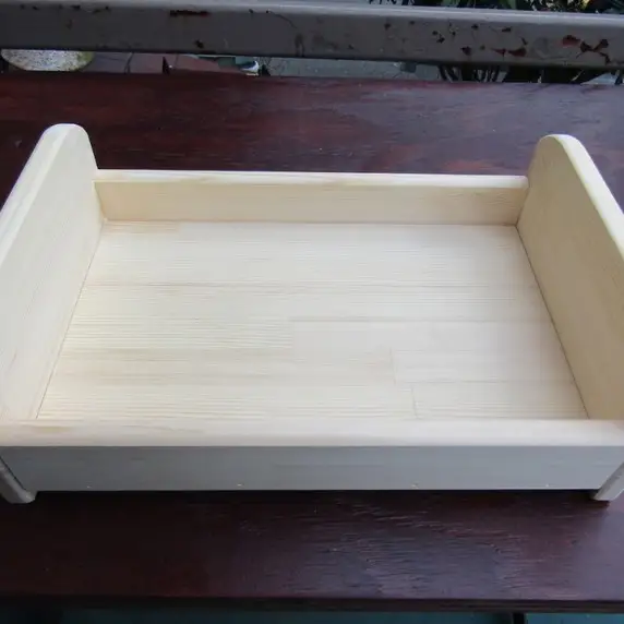 手作り木製 お人形・ぬいぐるみベッド「ミニ」【007D-077】