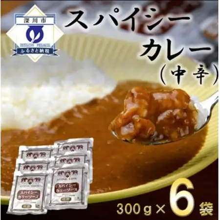 スパイシーカレー中辛(レトルト)300g×6袋【1375352】
