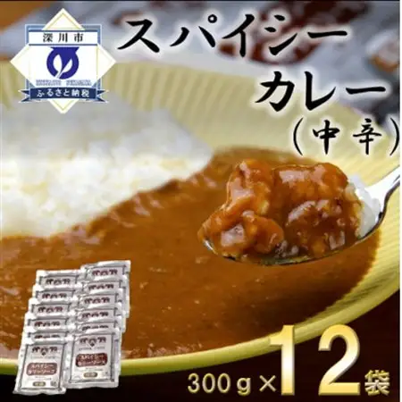 スパイシーカレー中辛(レトルト)300g×12袋【1375353】