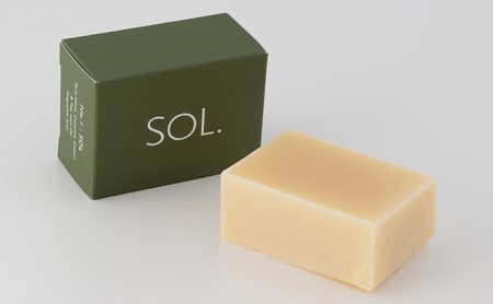 SOL.ハンドメイドフェイスソープNO. 1：SOL 保存料不使用 無着色料 無香料 天然由来 顔用 身体用 国産 茶の実油配合 皮脂汚れ 古い角質 保湿 自然な茶の実の香り 