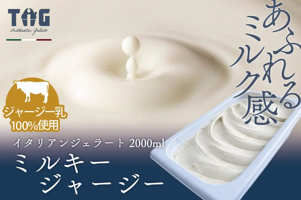 ジェラテリア TiG（ティグ）イタリアンジェラート 無着色・無香料 ミルキージャージー 2000ml（2L）
