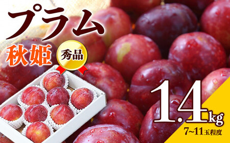 【先行予約 2026年度発送】☆フルーツ王国山形☆プラム（秋姫）1.4kg 秀品 フルーツ 果物 くだもの 果実 食品 山形県 FSY-2549