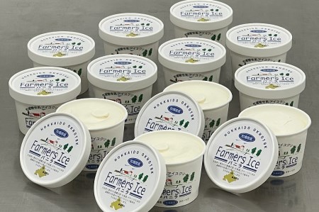 濃厚プレミアム ファーマーズアイス(バニラ)　120ml×12個セット ( ふるさと納税 アイスクリーム バニラ 濃厚 オホーツク牛乳 使用 スイーツ デザート 北海道 遠軽町 ノルディックファーム ) en01-00089