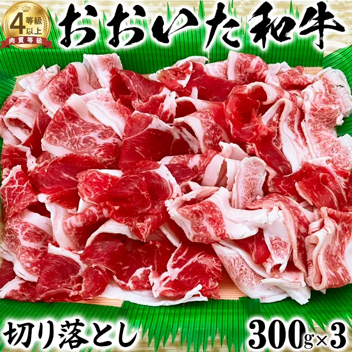 おおいた和牛 切り落とし (300g×3)【ニード牧場】 高級 国産 ブランド 牛肉 九州 大分県 冷凍 小分け 黒毛 和牛 豊後牛 人気 お肉 日本一 受賞 お楽しみ すき焼き 牛丼 肉じゃが カレー おすすめ ランキング ＜129-001＞