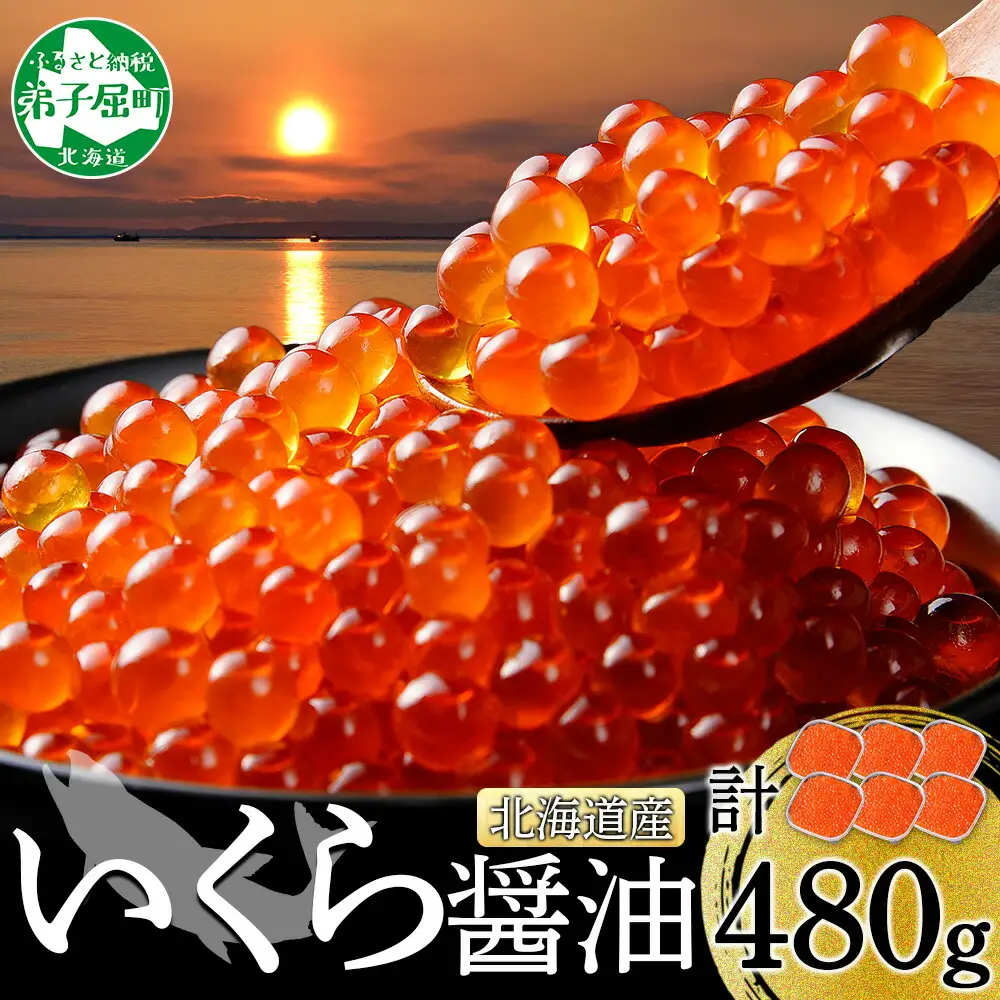 いくら 醤油漬け 80g×6個 イクラ 北海道 3363