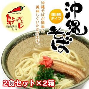 沖縄そば2食セット×2箱　*県認定返礼品／沖縄そば*