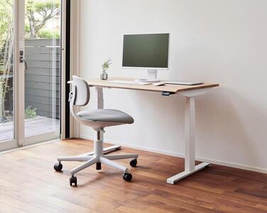 【幅120cm】【オーク】 電動昇降デスク 無垢材 パソコンデスク WAAKstandingPro