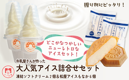 スイーツセット アイスもなか 6個 ソフトクリーム 2個 スイーツセット