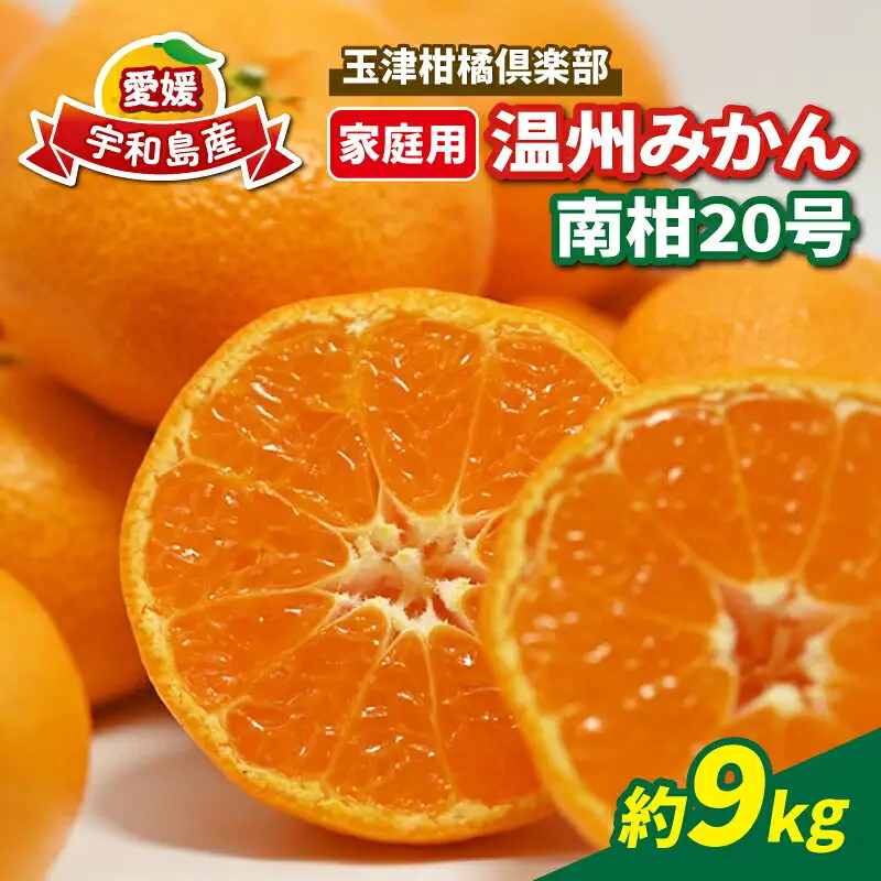 南柑20号 みかん 9kg 家庭用 玉津柑橘倶楽部 温州みかん 【 みかん 愛媛 】 B010-072002