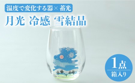 温度で変化する器 × 蓄光『月光 冷感 雪結晶』【丸モ高木陶器】 [TBA154]