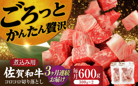 【定期便】 牛肉 牛肉切り落とし 600g NAC107 全3回