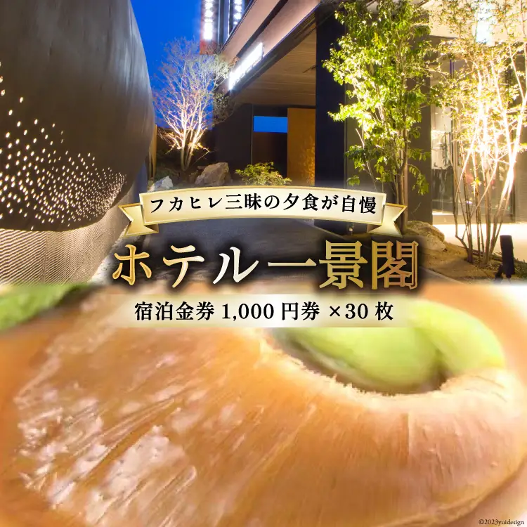 ホテル一景閣 宿泊金券1,000円券×30枚 [ホテル一景閣 宮城県 気仙沼市 20563828]