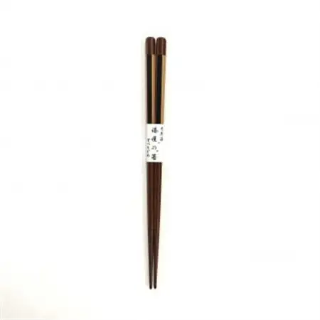 漆塗箸　六角金短冊　黒【1379777】