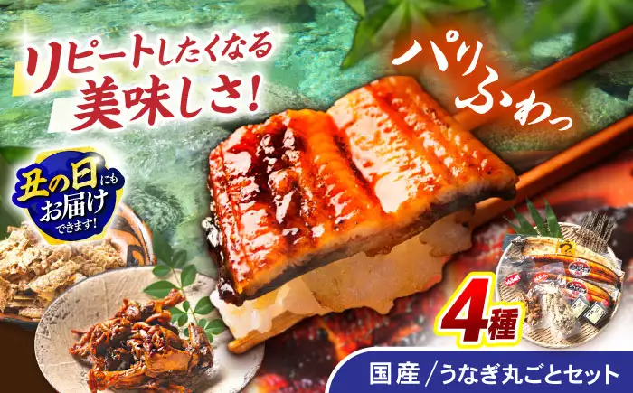 ＜諫早淡水＞うなぎまるごとセット / うなぎ ウナギ 鰻 蒲焼き 蒲焼 かばやき 白焼き 白焼 国産 冷凍 小分け うな重 うな丼 ひつまぶし / 諫早市 / 諫早淡水株式会社 [AHAT001] 丑の日 土用丑の日   