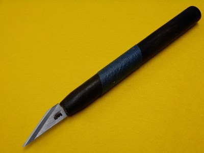 鍛造ミニ小刀刃物　黒樫柄付