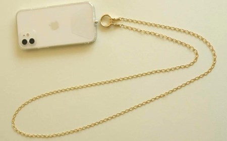【LENERAオリジナルスマートフォンショルダー】 smartphone shoulder - perch - / gold