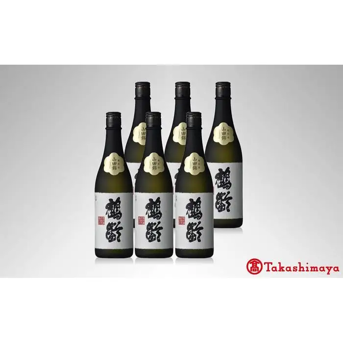 ＜青木酒造＞鶴齢　純米大吟醸　山田錦３７％精米　７２０ｍｌ×６本【鶴齢 純米大吟醸 四合瓶 6本 セット 日本酒 720ml 青木酒造 新潟 地酒 厳選 晩酌 熱燗 お酒 酒 さけ お中元 お歳暮 贈答】