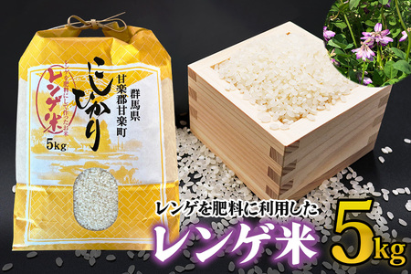 [先行予約] 令和8年度産 レンゲ米5kg×1袋 [令和8年10月より順次発送予定]｜2026年度米 数量限定 こしひかり コシヒカリ 精米 白米 お米 ごはん 甘楽町産 国産 [0321]