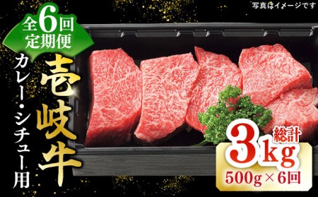 【全6回定期便】 特選 壱岐牛 すね肉 500g（カレー・シチュー用）《壱岐市》【太陽商事】[JDL083] 冷凍配送 黒毛和牛 A5ランク 肉 牛肉 黒毛和牛 ブランド牛 カレー シチュー 赤身 チマキ 煮込み ブロック 国産 九州 78000 78000円 九州