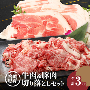 牛肉＆豚肉切り落としセット【合計3kg】 K16_0057_2