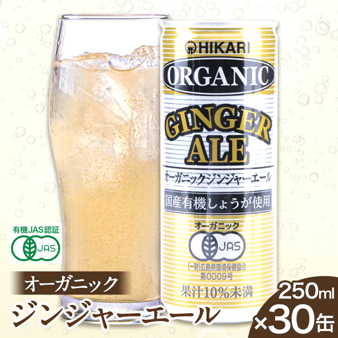 ジンジャーエール 250ml×30缶 光食品 
