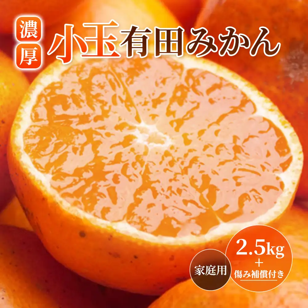 ［先行予約］家庭用 小さな有田みかん2.5kg+250g（傷み補償分）［2026年10月初旬から2027年1月末日頃順次発送予定］［IKE246］