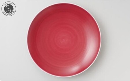 ARITA PORCELAIN LAB (アリタポーセリンラボ) ワインレッド 平皿(大) 有田焼 大皿 赤 A60-122