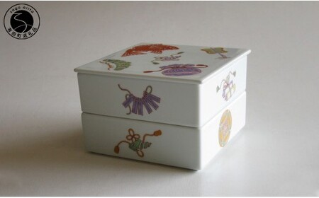 ARITA PORCELAIN LAB (アリタポーセリンラボ) 宝づくし 二段重  有田焼 おめでたい 正月 おせち お重 A95-59