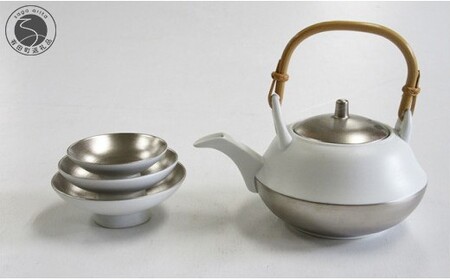 ARITA PORCELAIN LAB (アリタポーセリンラボ) プラチナ 屠蘇器盃セット 有田焼 おめでたい 正月 酒器 モダン A140-33