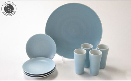 ARITA PORCELAIN LAB (アリタポーセリンラボ) パールブルー パーティーセット 有田焼 取り皿 大皿 A180-26