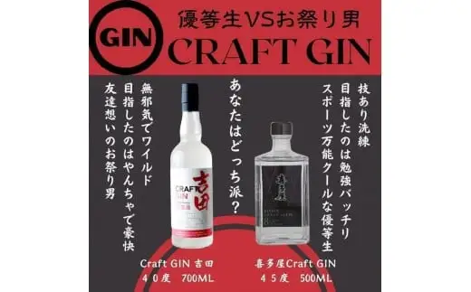 喜多屋＆西吉田酒造　クラフトジンセット　085-005