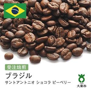 [豆]#86 受注焙煎！310g ブラジル サントアントニオ ショコラ ピーベリー 珈琲豆 コーヒー豆 自家焙煎