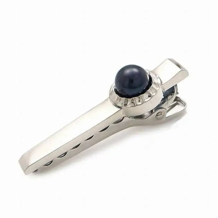 天然ブラックパール 銀製 タイピン DK-046　　