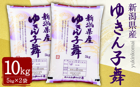【令和7年産米】 新潟県村上市産 ゆきん子舞 10kg（5kg×2袋） A4197
