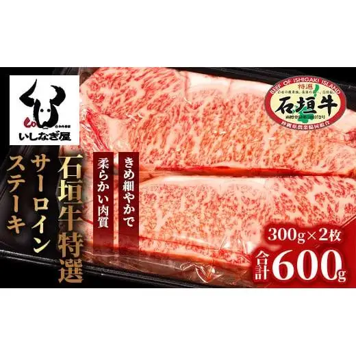 石垣牛特選サーロインステーキ300g×2枚（いしなぎ屋）AB-18
