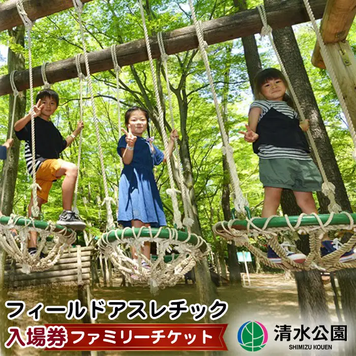 【清水公園】フィールドアスレチック入場券 ファミリーチケット No.044