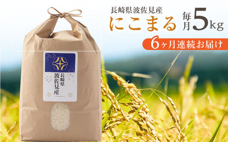 【令和7年度米】【全6回定期便】にこまる 白米 5kg×6回 計30kg  波佐見町産【冨永米穀店】 [ZF08]