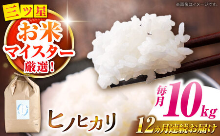 【南島原市産ヒノヒカリ】10kg×12回 定期便 / ひのひかり 米 お米 こめ コメ 精米 / 南島原市 / 林田米穀店 [SCO007]