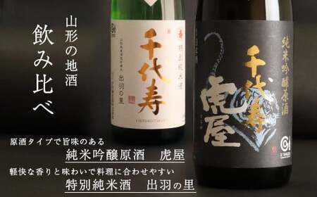 「純米吟醸原酒 虎屋」と「特別純米酒 出羽の里」受賞酒２本飲み比べセット（各720ml）　014-E-CK006