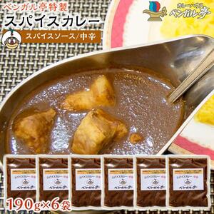 K ベンガル亭特製スパイスカレー！（スパイスソース・中辛）6袋