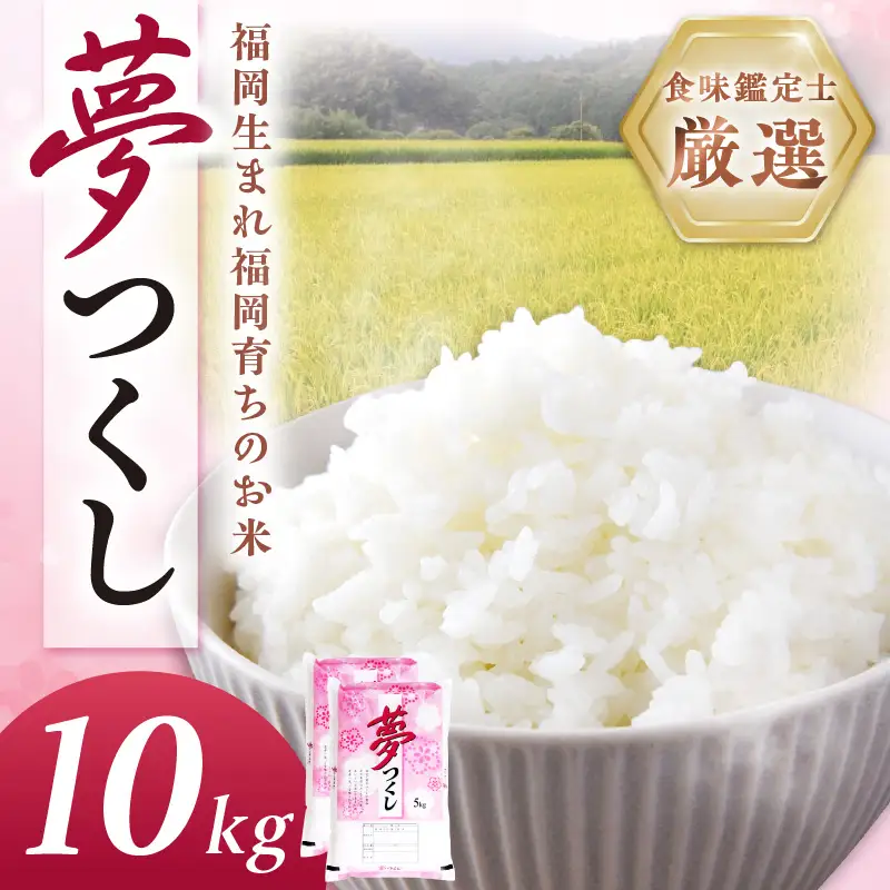 【食味鑑定士厳選】福岡県産 夢つくし10kg(5kg×2袋)【039-0006】