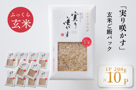 「実り咲かす」玄米ご飯パック 10P：B180-053
